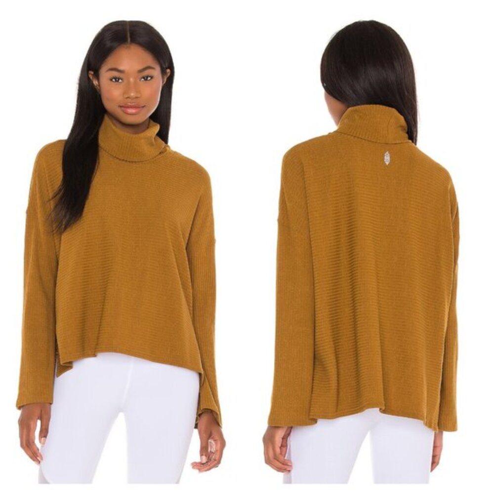 Free People FP Movement Can't Handle This Turtleneck M High Atlas Brown/Tan